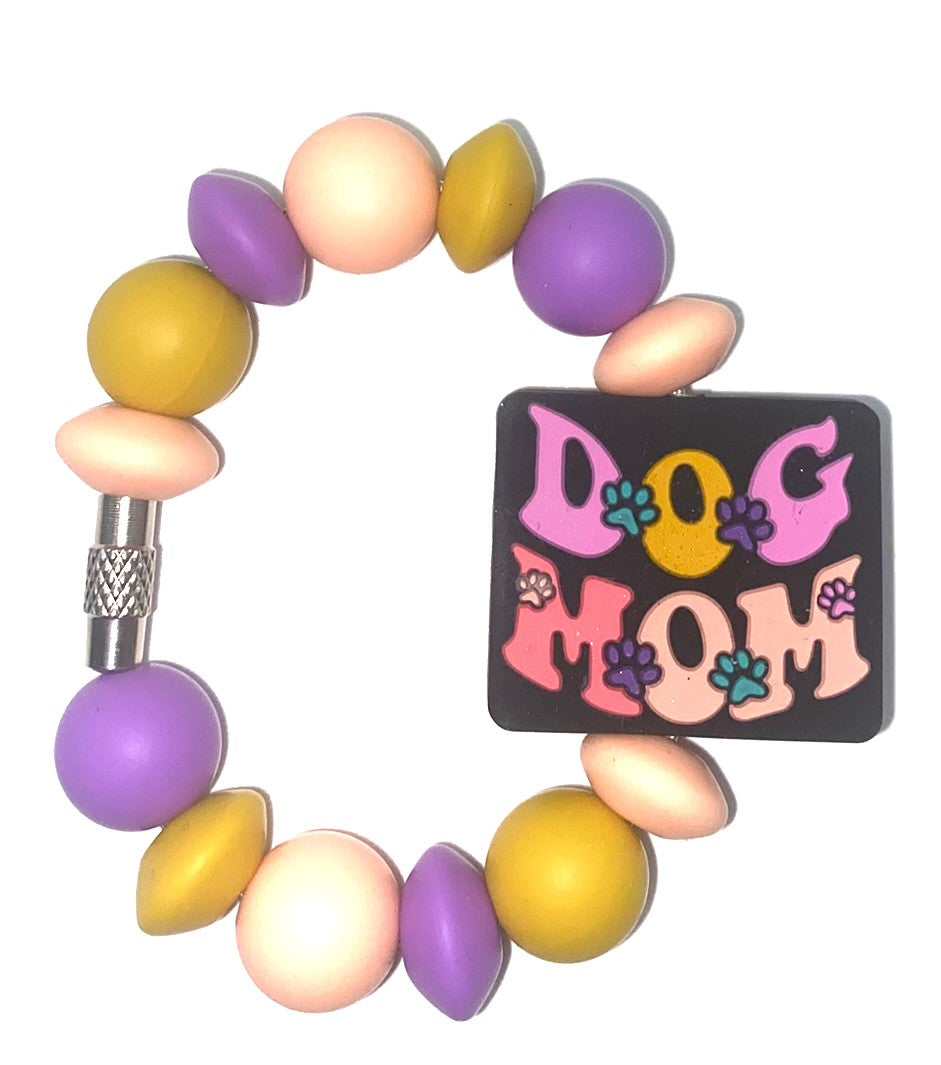 Dog Mom Floral Stanley Tumbler Cup Handle Charm