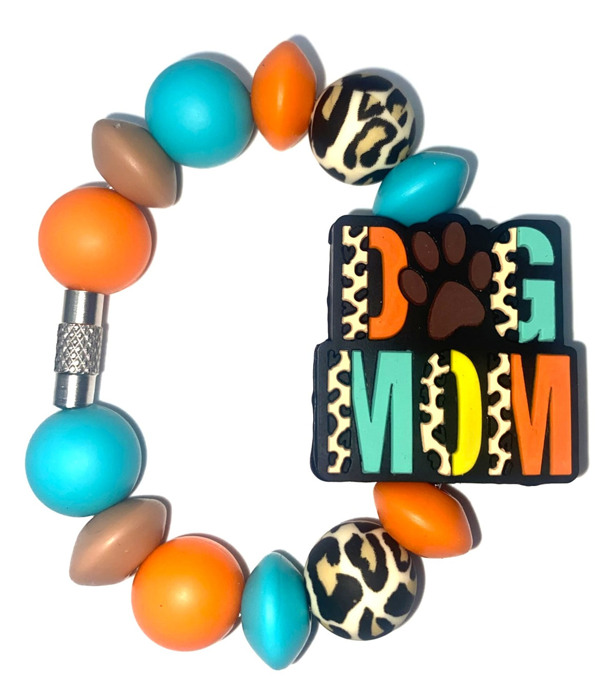 Dog Mom Colorful Leopard Stanley Tumbler Cup Handle Charm