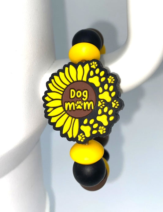Dog Mom Sunflower Stanley Tumbler Cup Handle Charm