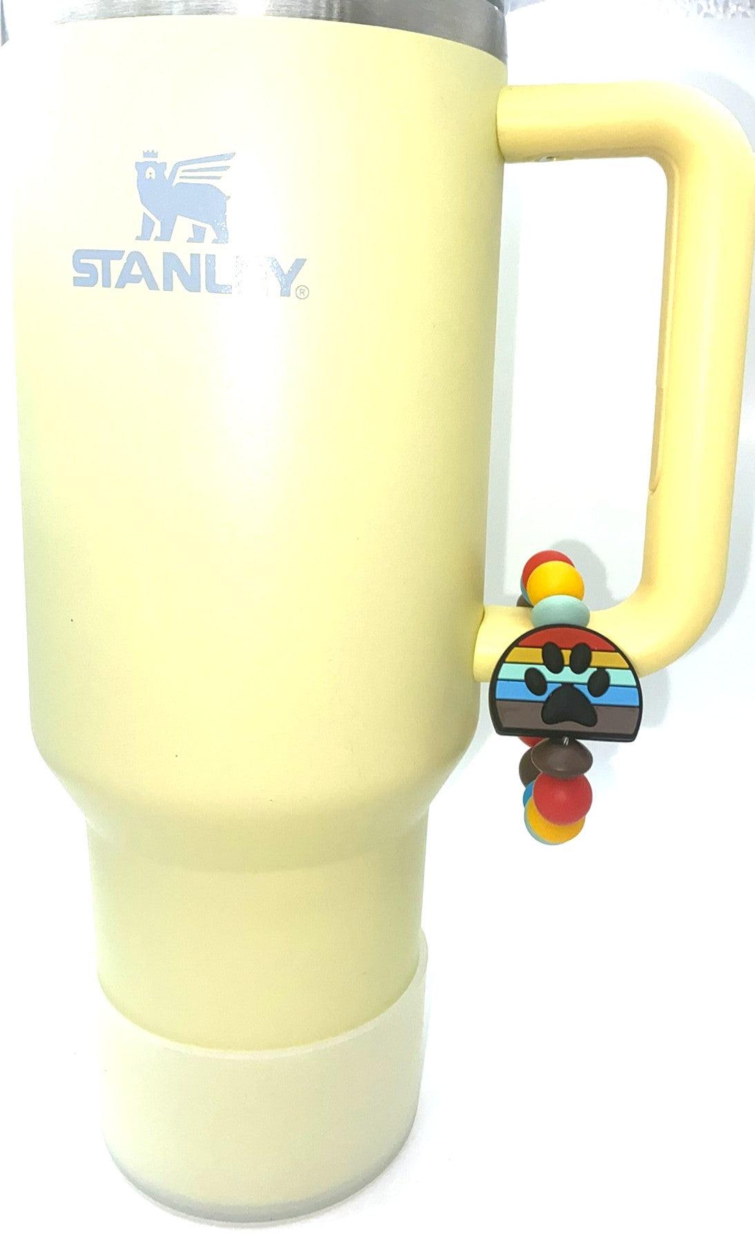 Dog Paw Line Graphic Art Stanley Tumbler Cup Handle Charm
