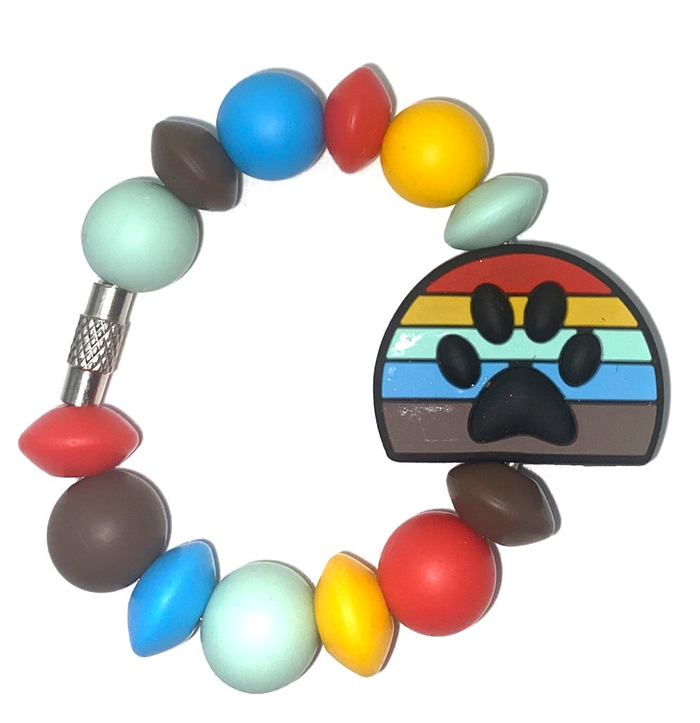 Dog Paw Line Graphic Art Stanley Tumbler Cup Handle Charm