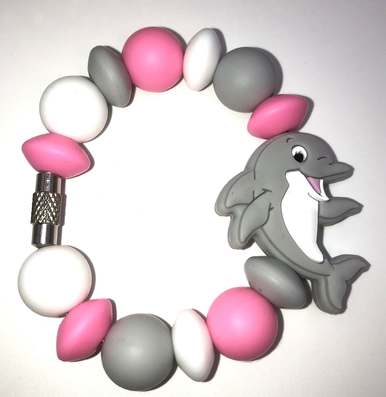 Cute Gray Dolphin Stanley Tumbler Cup Handle Charm