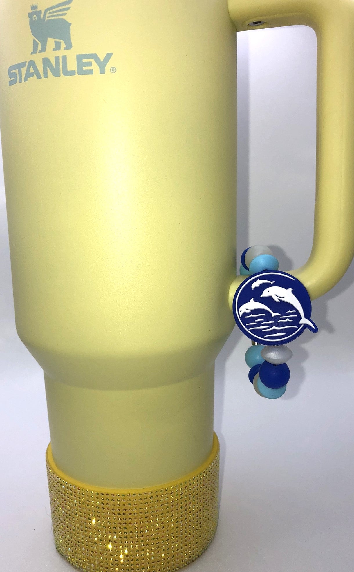 Swimming Dolphins Circle Stanley Tumbler Cup Handle Charm