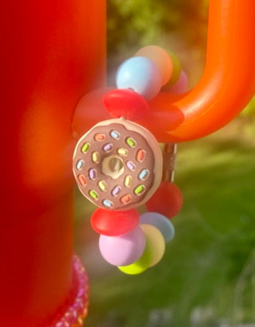 Sprinkled Donut Stanley Tumbler Cup Handle Charm