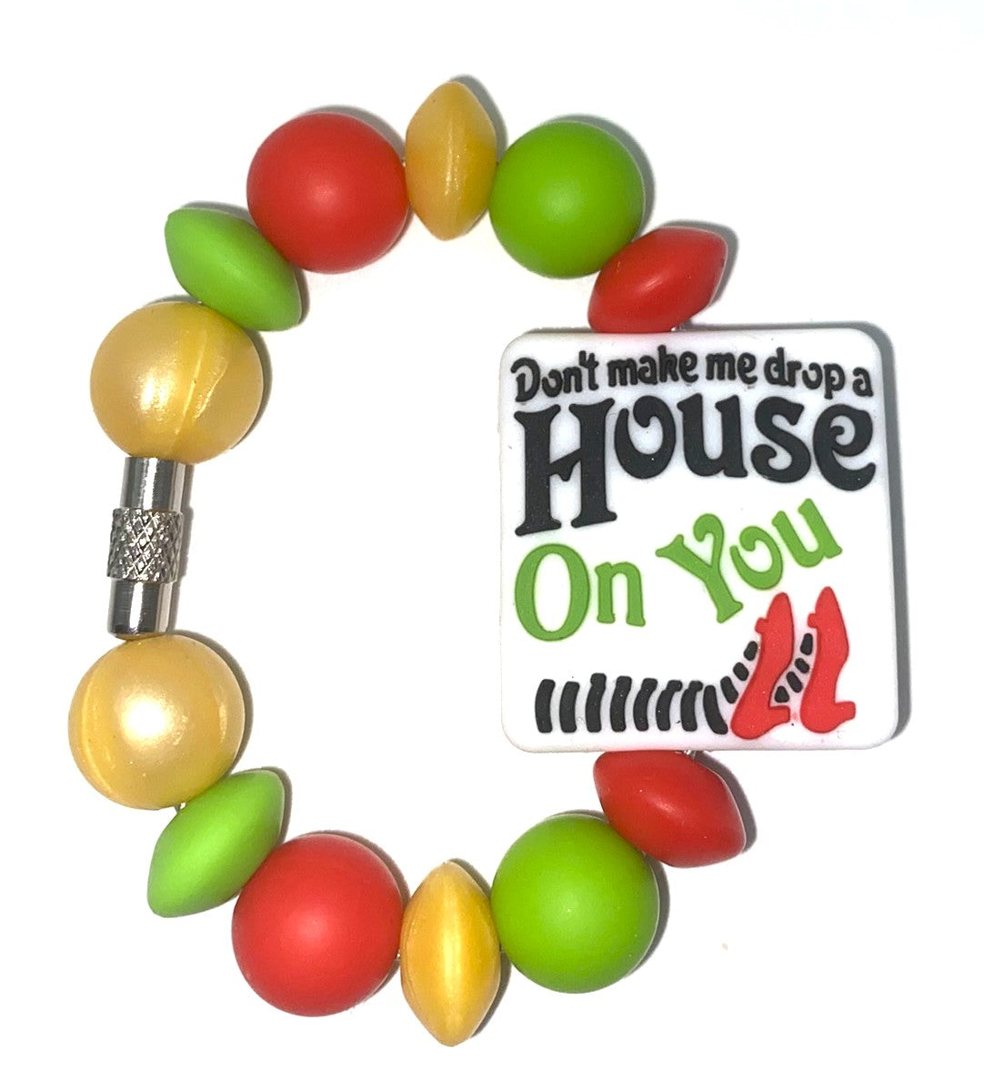 Don't Make Me Drop A House On You Ruby Slippers Stanley Tumbler Cup Handle Charm