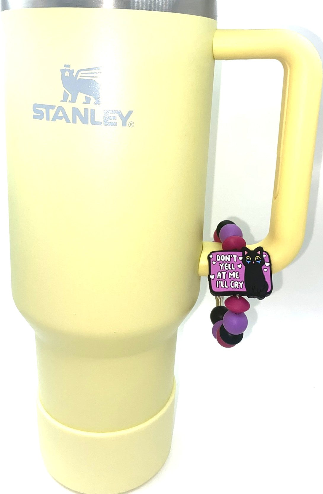 Don't Yell At Me I'll Cry Cat Funny Stanley Tumbler Cup Handle Charm