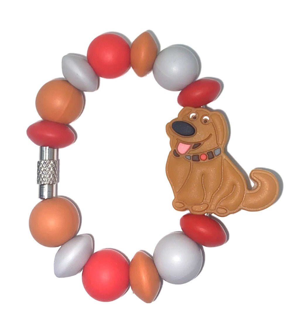 Dug Cartoon Dog Balloon House Golden Retriever Stanley Tumbler Cup Handle Charm