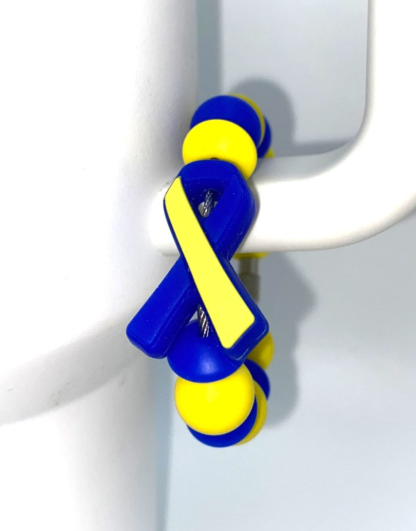 Down Syndrome Awareness Ribbon Stanley Tumbler Cup Handle Charm
