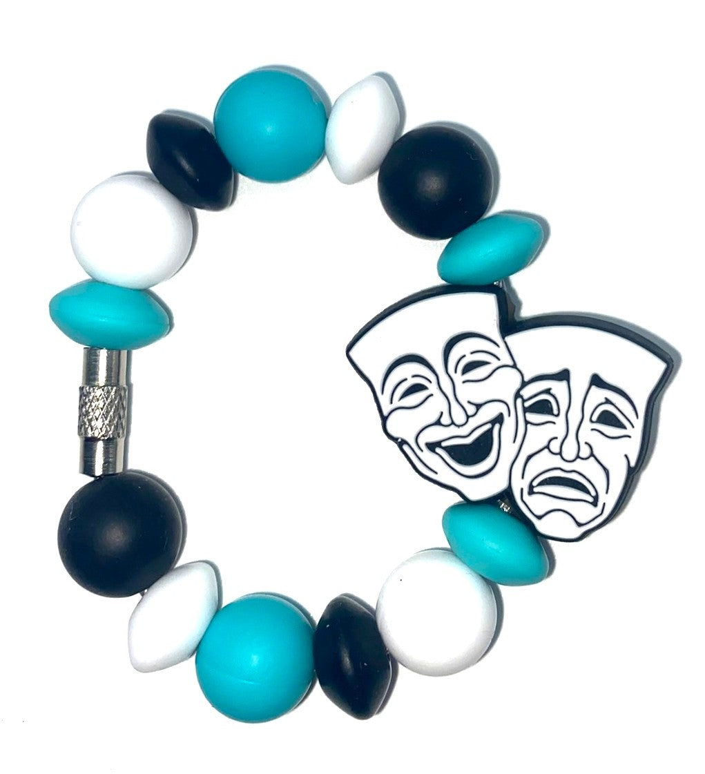 Comedy & Tragedy Masks Theater Drama Stanley Tumbler Cup Handle Charm