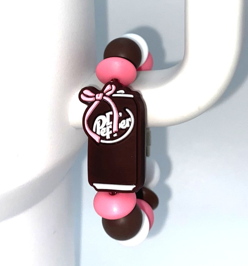 Dr Pepper Can w/Pink Bow Stanley Tumbler Cup Handle Charm