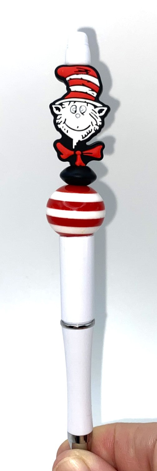 Cat In The Hat Dr. Suess Beaded Pen