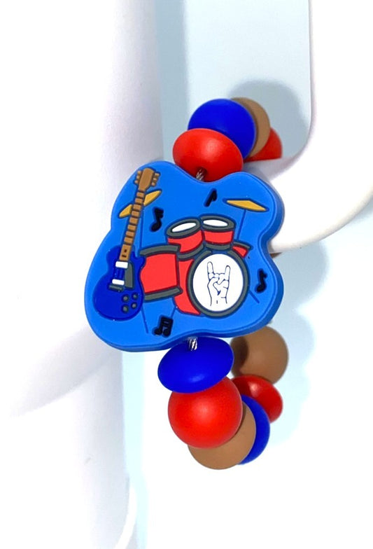Drum Set & Guitar Rock Band Stanley Tumbler Cup Handle Charm
