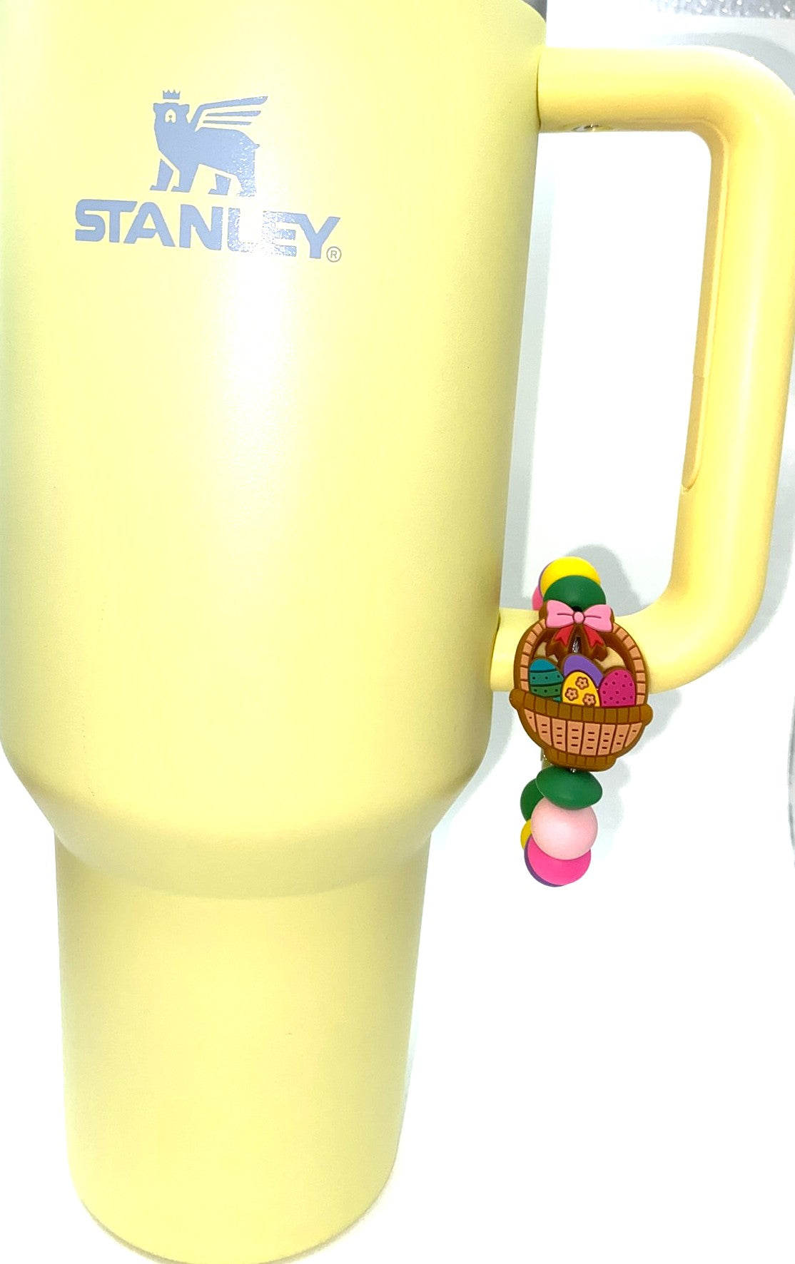 Easter Basket With Eggs And Bow Stanley Tumbler Cup Handle Charm