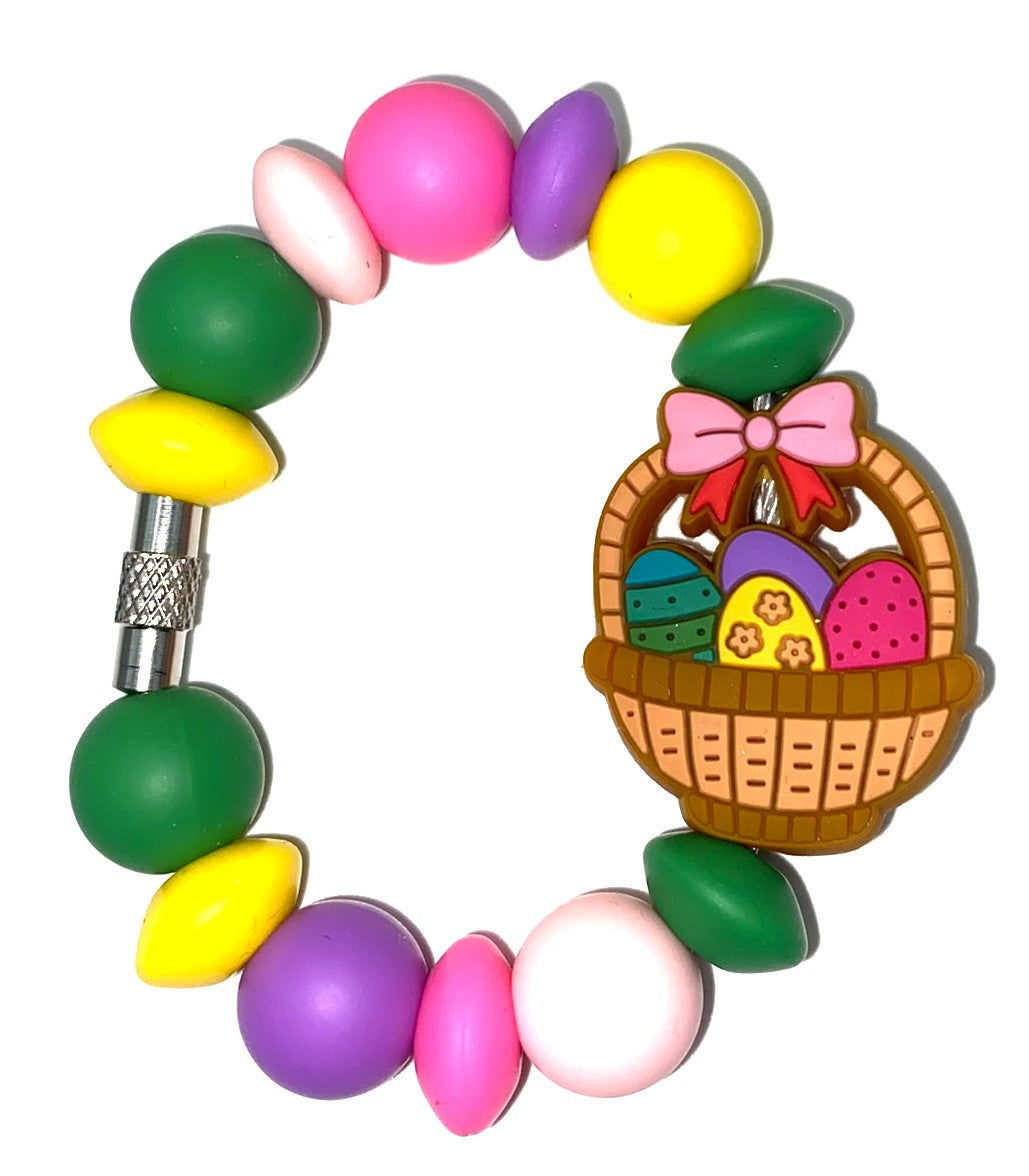 Easter Basket With Eggs And Bow Stanley Tumbler Cup Handle Charm
