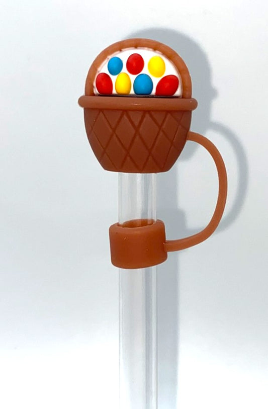 Easter Basket 3D Easter Straw Topper
