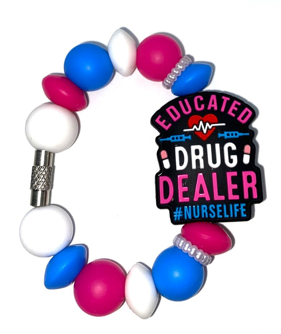 Educated Drug Dealer #nurselife Stanley Tumbler Cup Handle Charm