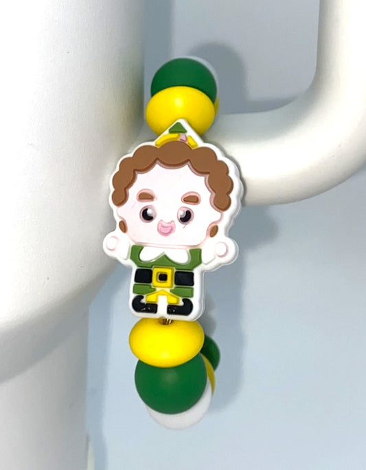 Elf Buddy Cartoon Christmas Stanley Tumbler Cup Handle Charm