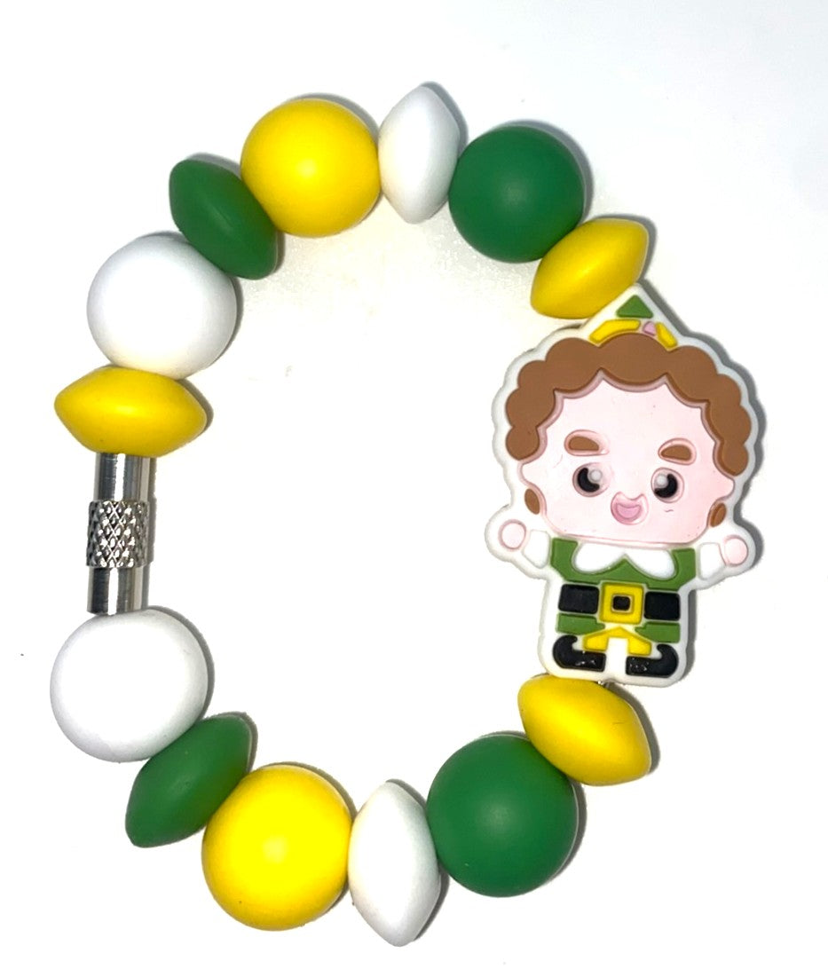 Elf Buddy Cartoon Christmas Stanley Tumbler Cup Handle Charm