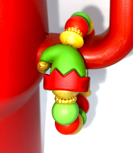 Christmas Elf Hat 3D Stanley Tumbler Cup Handle Charm