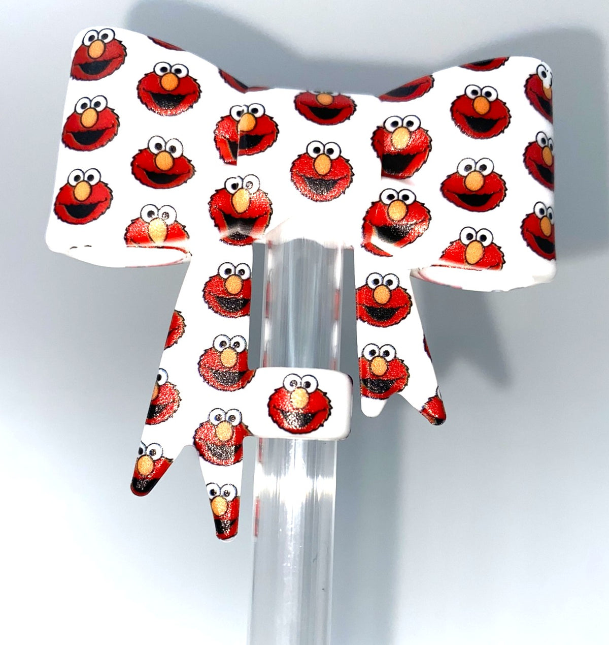 Elmo Sesame Street Bow Straw Topper