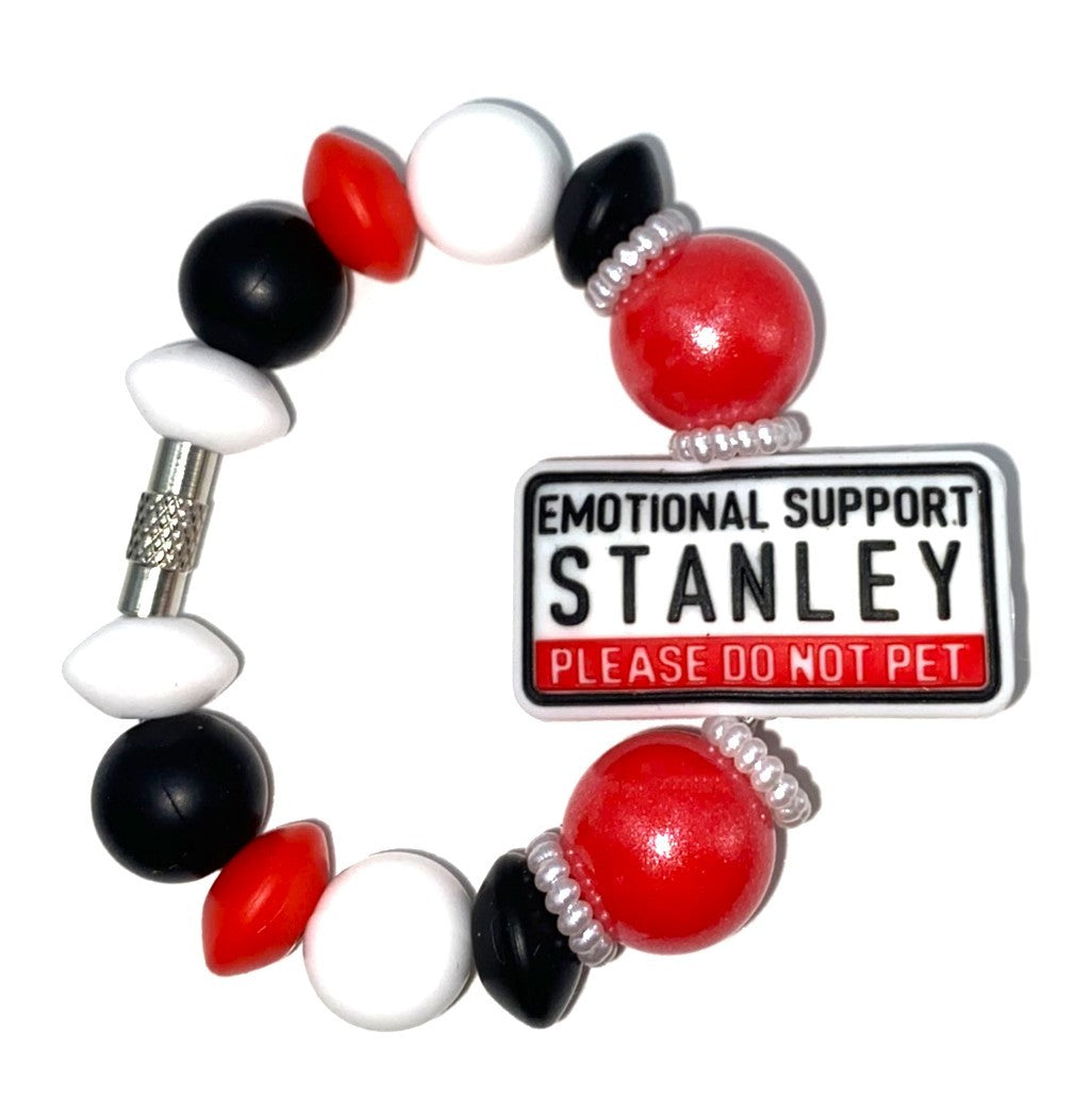 Emotional Support Stanley Please Do Not Pet Stanley Tumbler Cup Handle Charm