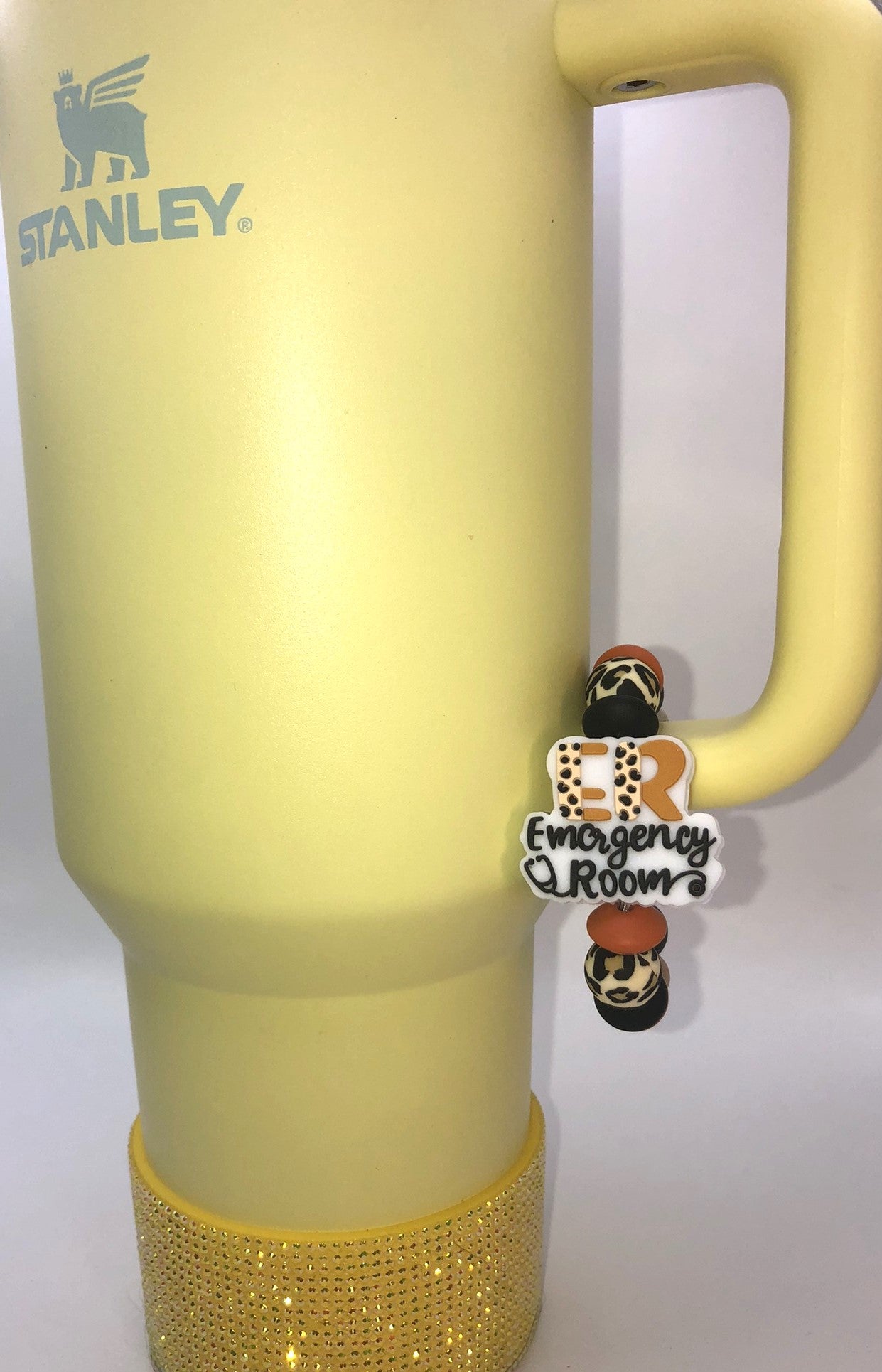 Emergency Room ER Nurse Leopard Print Stanley Tumbler Cup Handle Charm