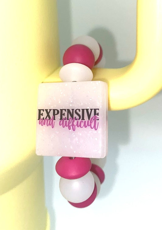 Expensive & Difficult Glitter Stanley Tumbler Cup Handle Charm