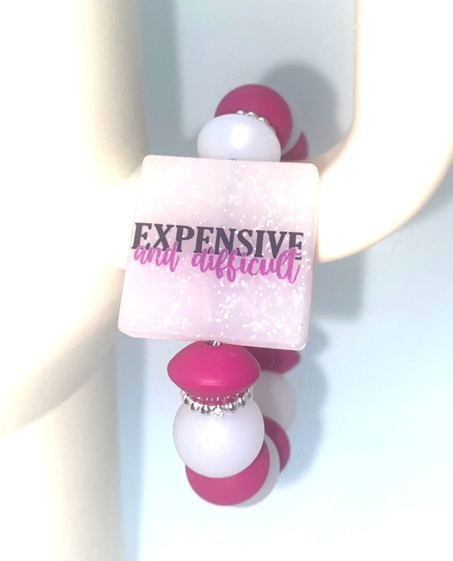 Expensive & Difficult Glitter Stanley Tumbler Cup Handle Charm