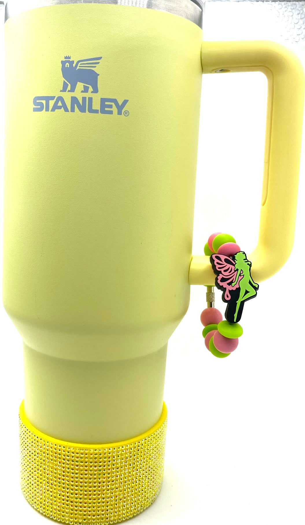 Fairy Pink & Green Stanley Tumbler Cup Handle Charm