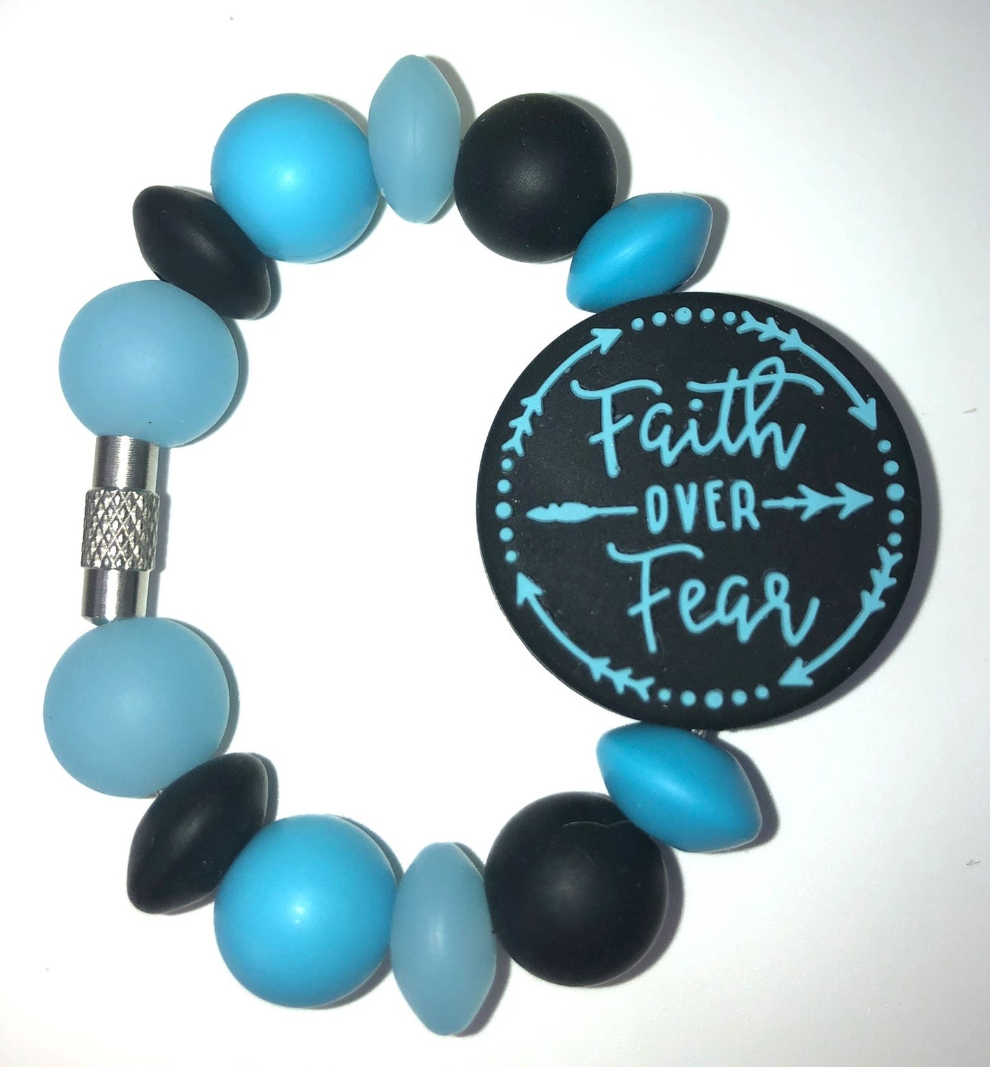 Faith Over Fear Blue Stanley Tumbler Cup Handle Charm