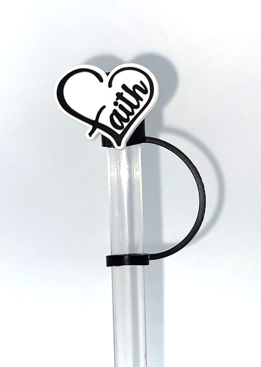 Faith Heart Straw Topper