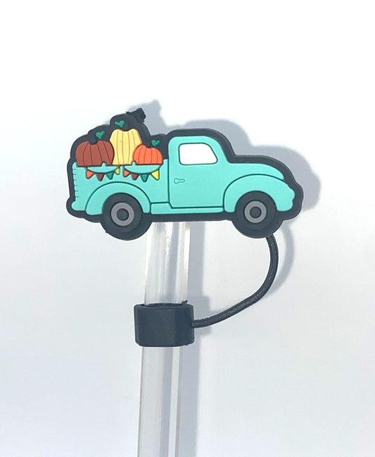 Fall Pumpkin Farm Truck Straw Topper