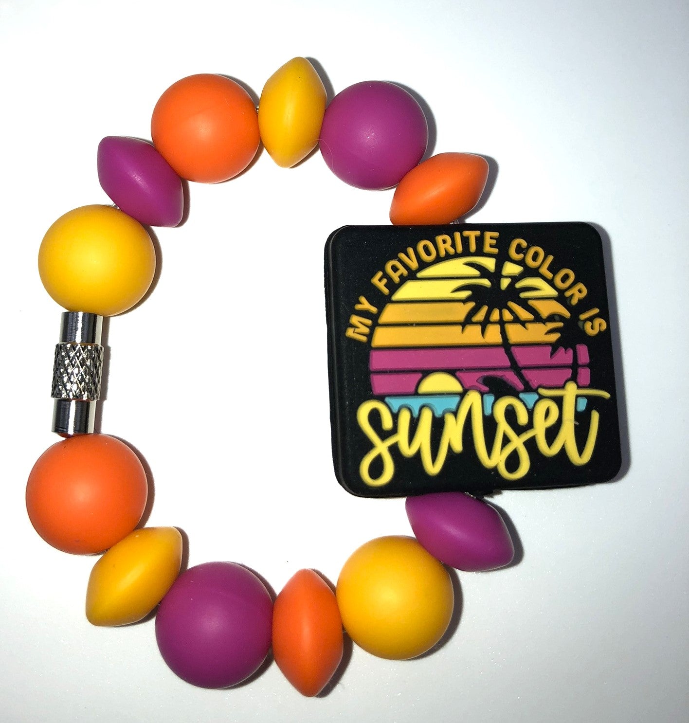 My Favorite Color Is Sunset Stanley Tumbler Cup Handle Charm