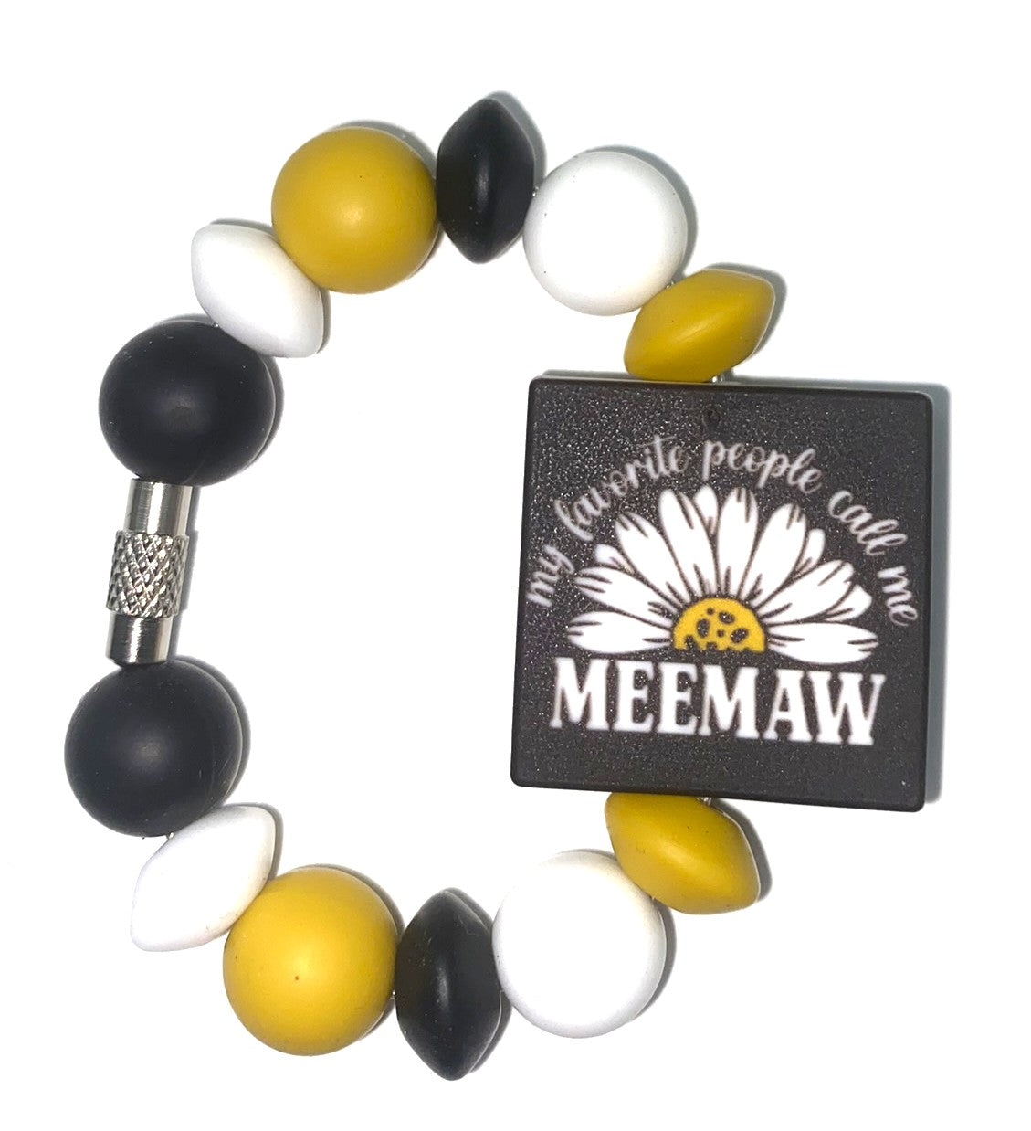 My Favorite People Call Me Meemaw Daisy Stanley Tumbler Cup Handle Charm