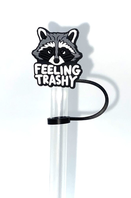 Feeling Trashy Raccoon Straw Topper