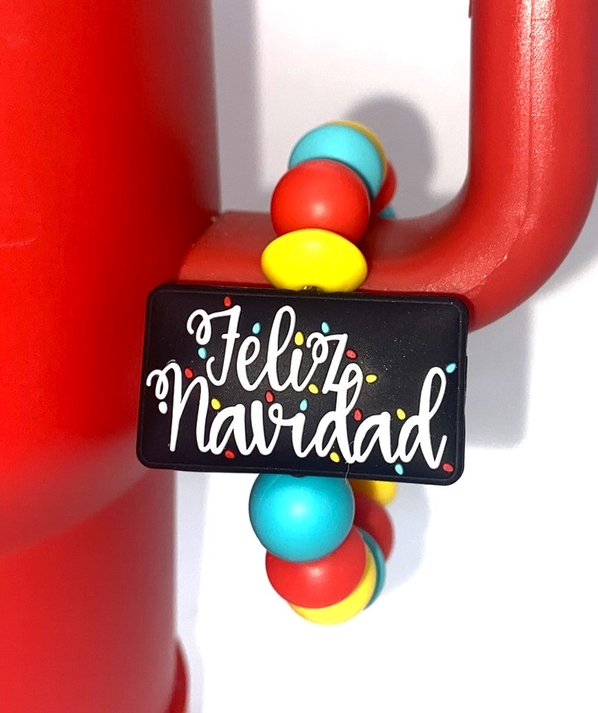 Feliz Navidad Christmas Stanley Tumbler Cup Handle Charm
