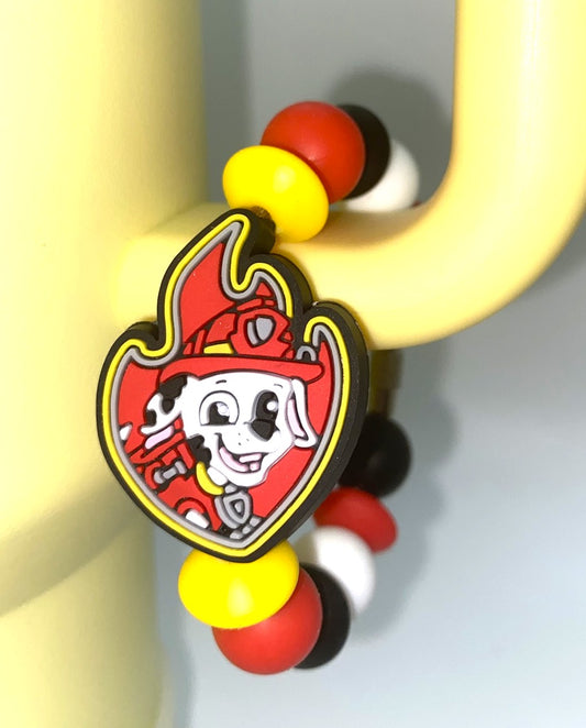 Fireman Dog #2 Cartoon Show Paw Stanley Tumbler Cup Handle Charm