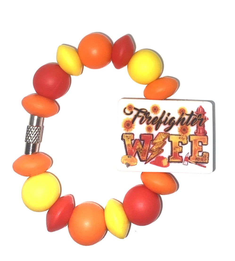 Firefighter Wife Printed Stanley Tumbler Cup Handle Charm
