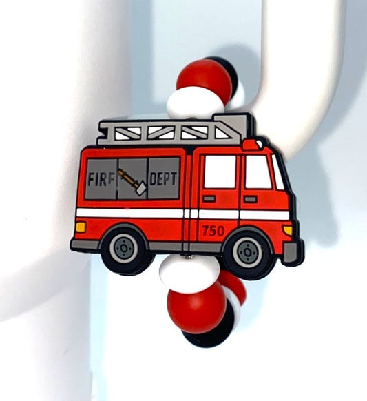 Fire Truck Stanley Tumbler Cup Handle Charm
