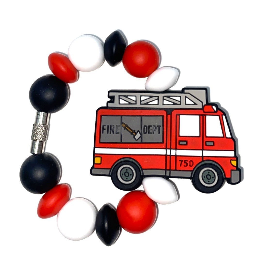 Fire Truck Stanley Tumbler Cup Handle Charm