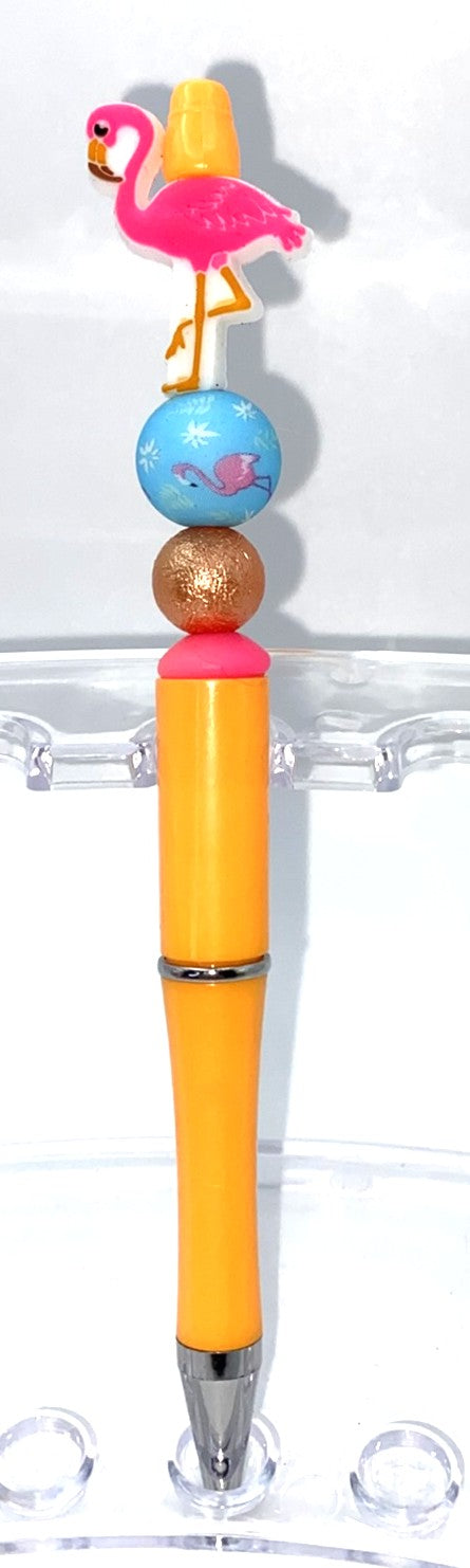Flamingo Tropical Bird Beaded Pen