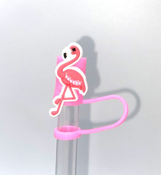 Pink Flamingo Straw Topper