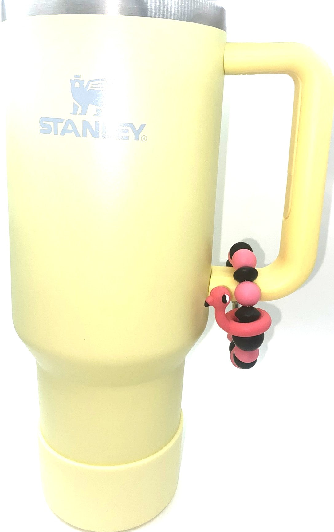 Pink Flamingo Floatie 3D Stanley Cup Tumbler Handle Charm