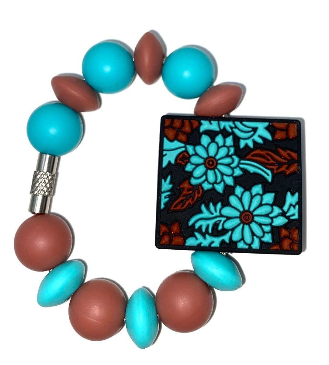 Floral Scroll Design Stanley Tumbler Cup Handle Charm