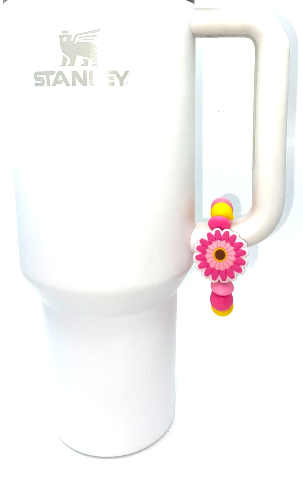 Flower w/Pink Petals Stanley Tumbler Cup Handle Charm