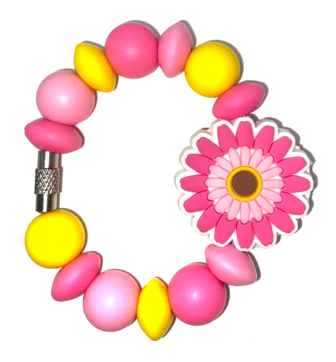 Flower w/Pink Petals Stanley Tumbler Cup Handle Charm