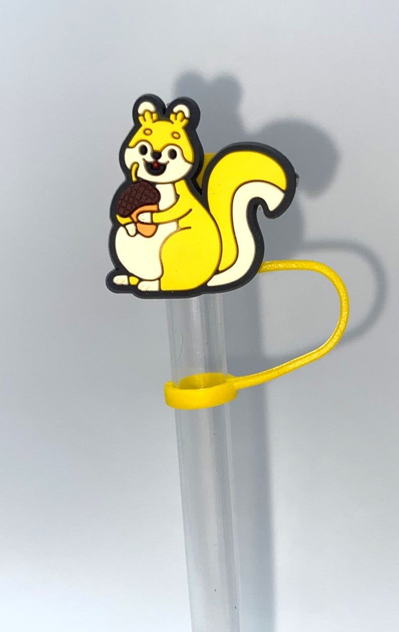 Fall Squirrel w/Acorn Straw Topper