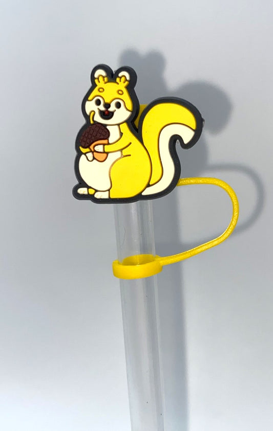 Fall Squirrel w/Acorn Straw Topper