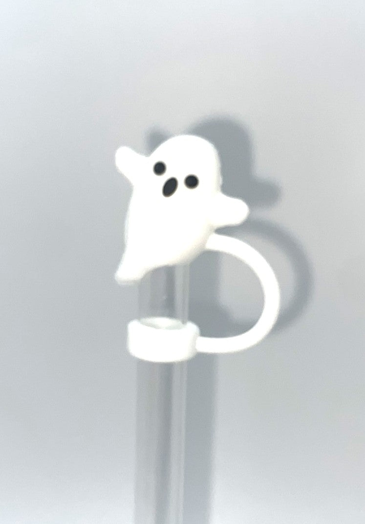 Flying Ghost 3D Halloween Straw Topper