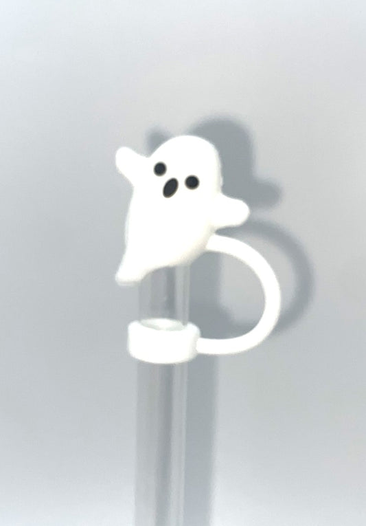 Flying Ghost 3D Halloween Straw Topper